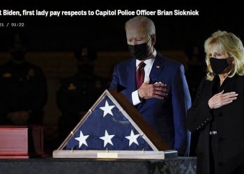 President Biden Visits Capitol to Pay his Last Respects as Officer Brian Sicknick is Laid to Rest